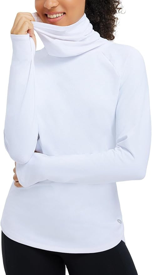 baleaf Women's Thermal Turtleneck Tops Long Sleeve Shirts Ski Base Layer with Integrated Neck Fac... | Amazon (US)