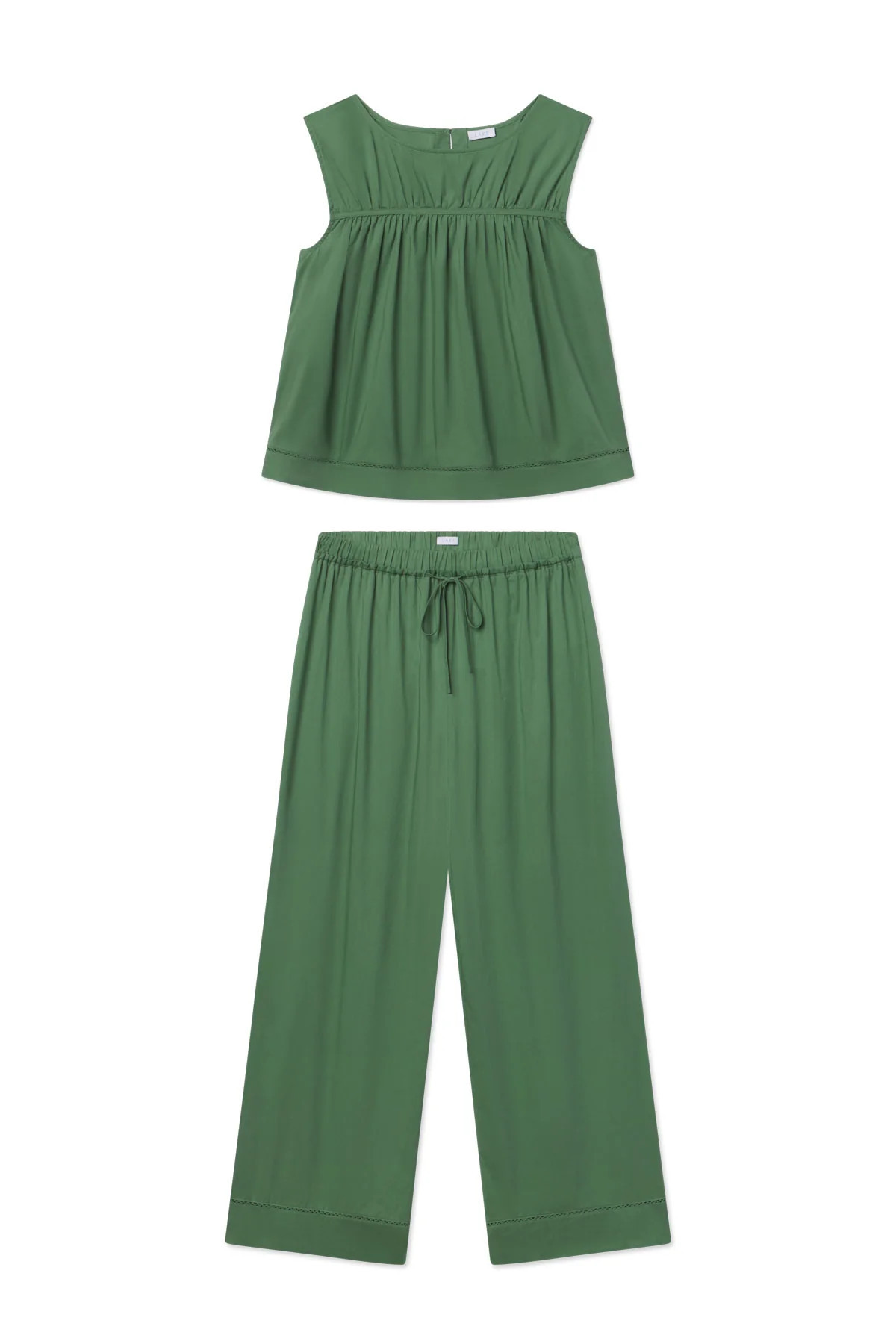 Celeste Tank-Long Set in Comfrey - L | Lake Pajamas