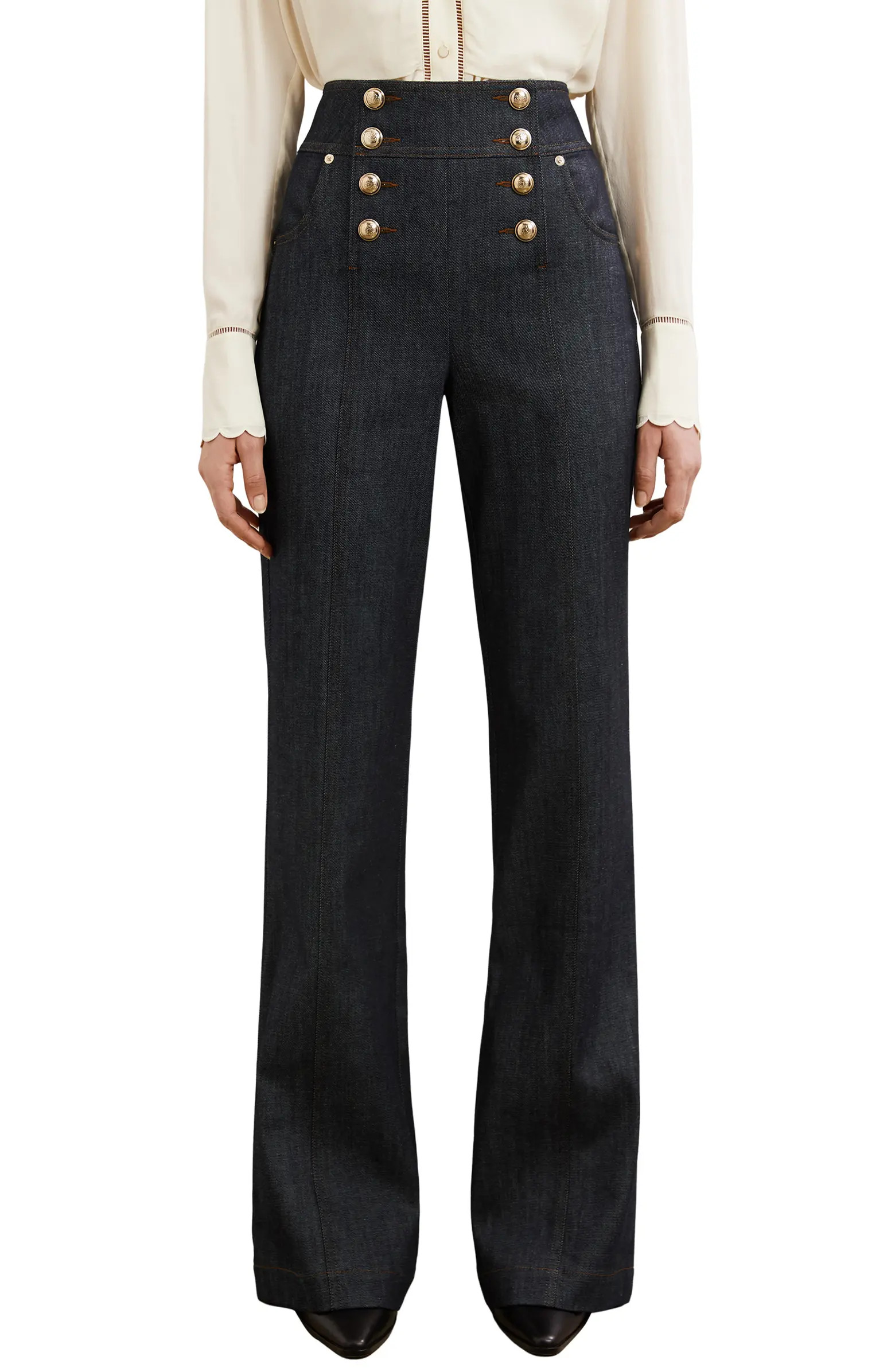 Skylar Sailor High Waist Bootcut Jeans | Nordstrom