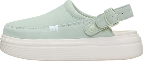 HEYDUDE Women's Austin Lift Clog Slip On Shoe, Sea Foam Size 9 | Suede Platform Clogs | Casual Elevated Everyday Wear | Amazon (US)