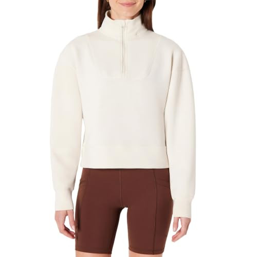 Amazon Essentials Women's Active Half Zip Pullover Sweatshirt | Amazon (US)