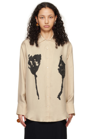 Beige Print Shirt | SSENSE