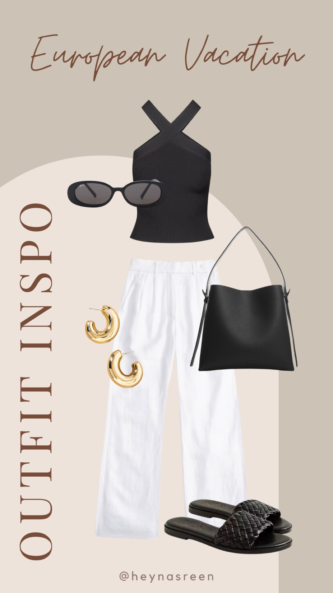 European Vacation outfit idea: black & white look! I love these sandals so much for summer. These linen pants from Abercrombie have been a favorite of mine as well!

#LTKStyleTip #LTKTravel #LTKSeasonal