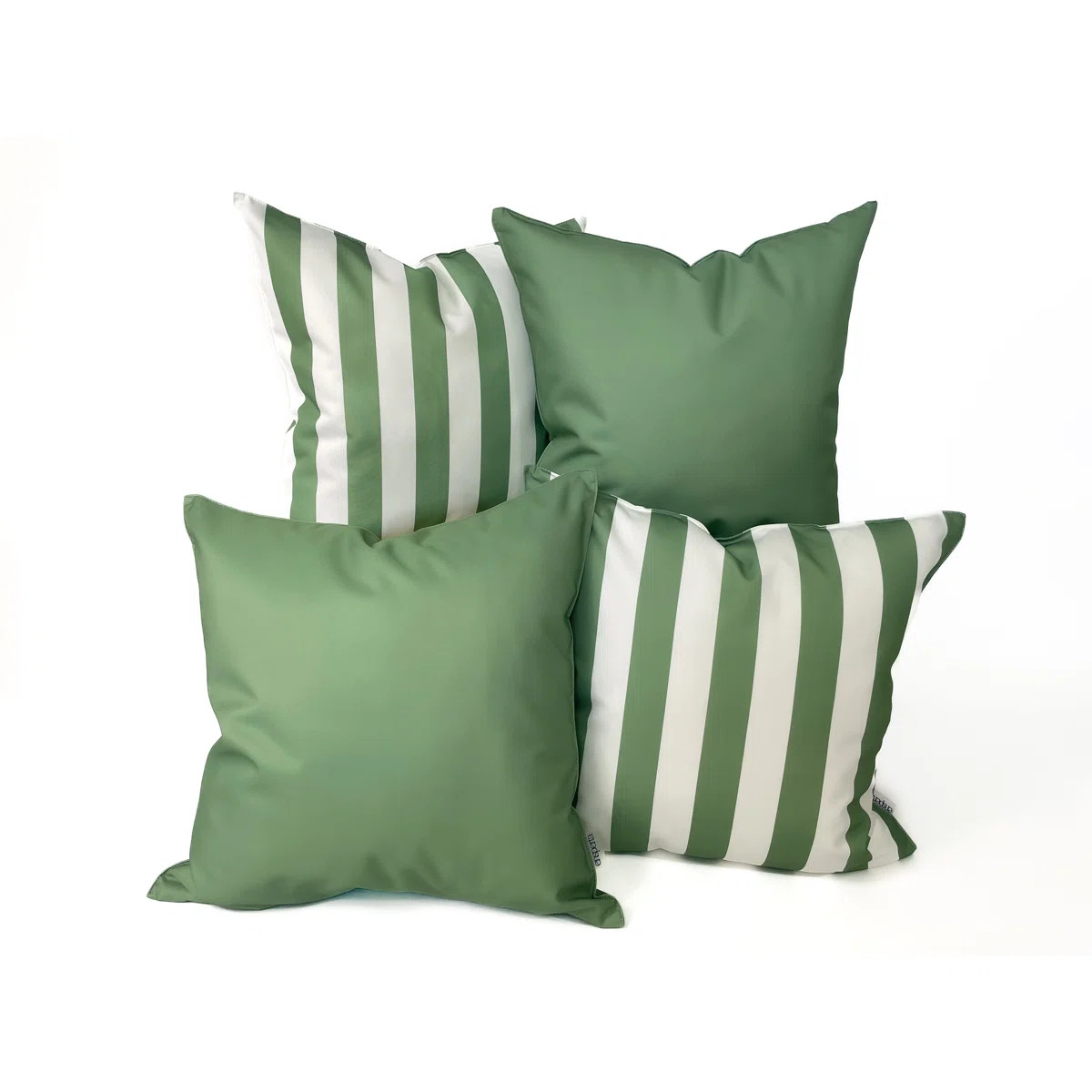 Solid and Stripe Outdoor Accent Pillow Cover Set | Wayfair North America