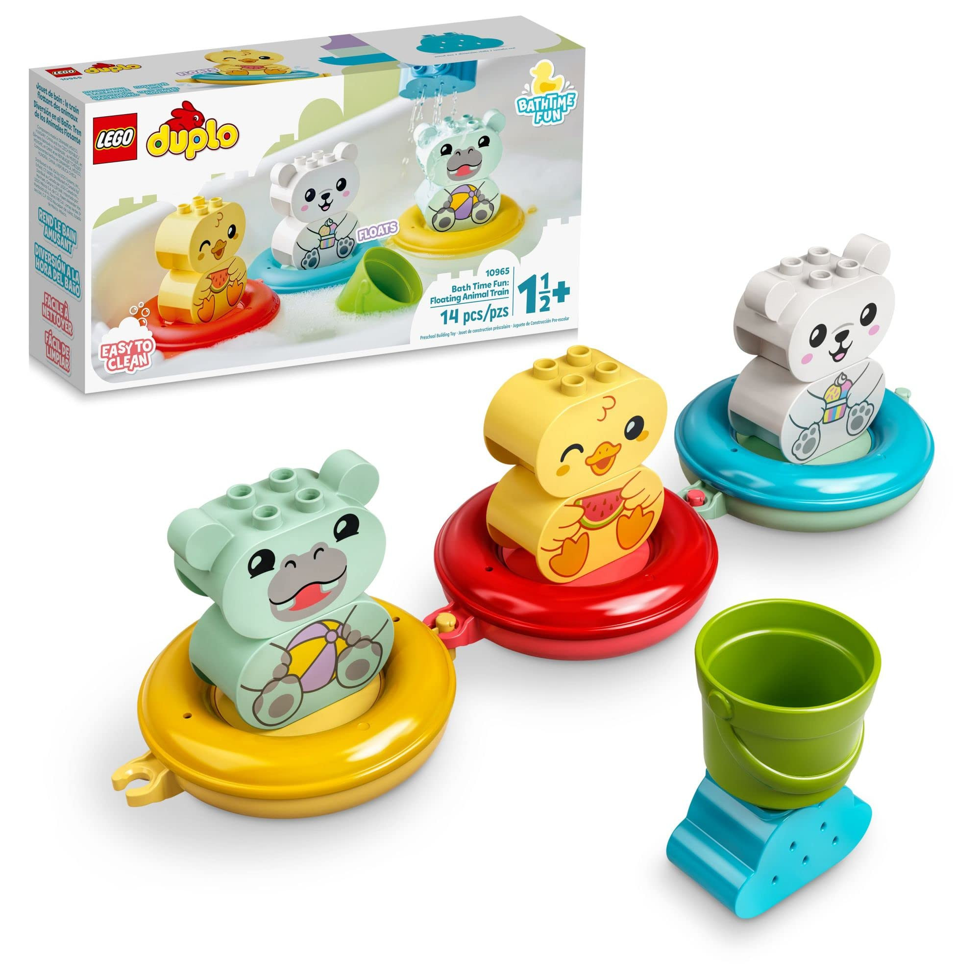 LEGO DUPLO 10965 - Bath Time Fun, Floating Animal Train Bathtub Water Toy for Babies and Toddlers... | Amazon (US)