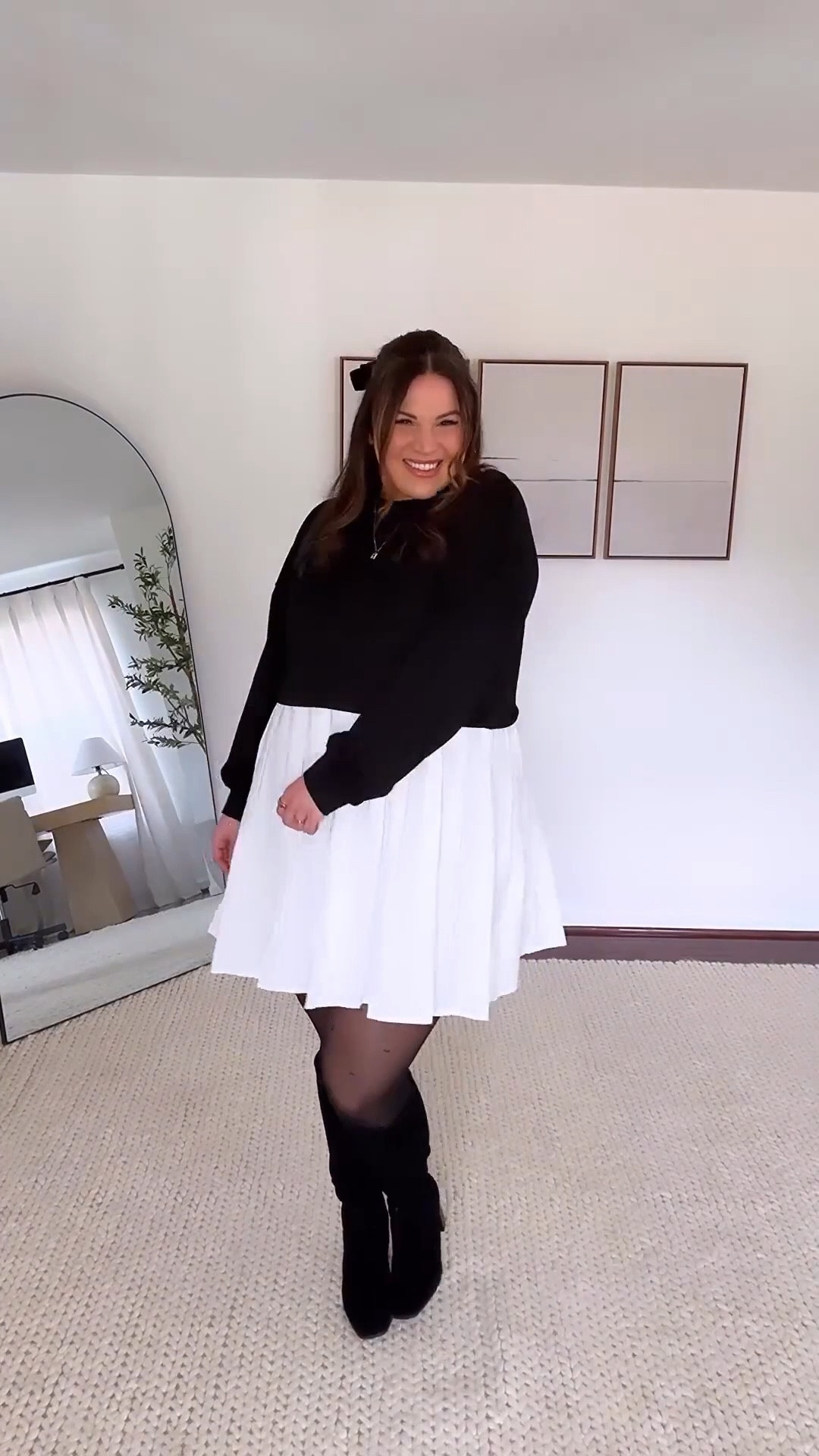 Midsize Valentine’s Day Outfit 🖤

Bralette- size M/L
Dress- size XL
Boots- size 10
Tights- size XL *tights from Sheertex, printed style is not available 


Valentines Day, vday, amazon fashion, midsize fashion 




#LTKMidsize #LTKSeasonal #LTKTall