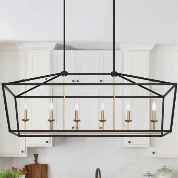 Alsager 6 - Light Kitchen Island Linear Pendant | Wayfair North America