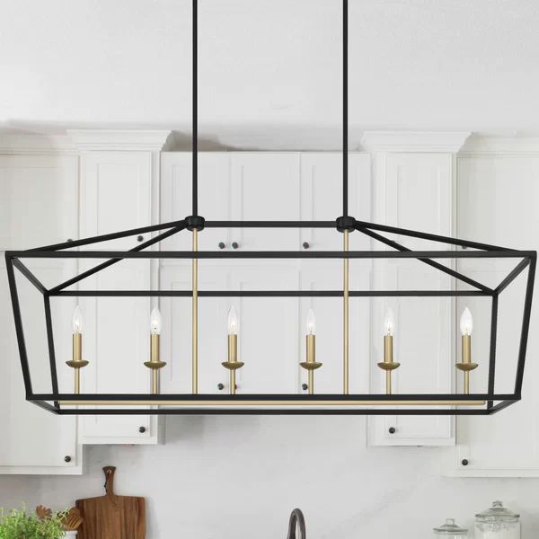 Alsager 6 - Light Kitchen Island Linear Pendant | Wayfair North America