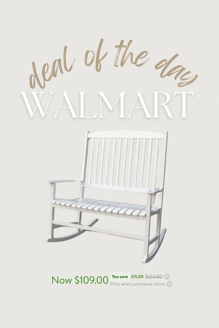 A double wide rocker for two on sale at Walmart 