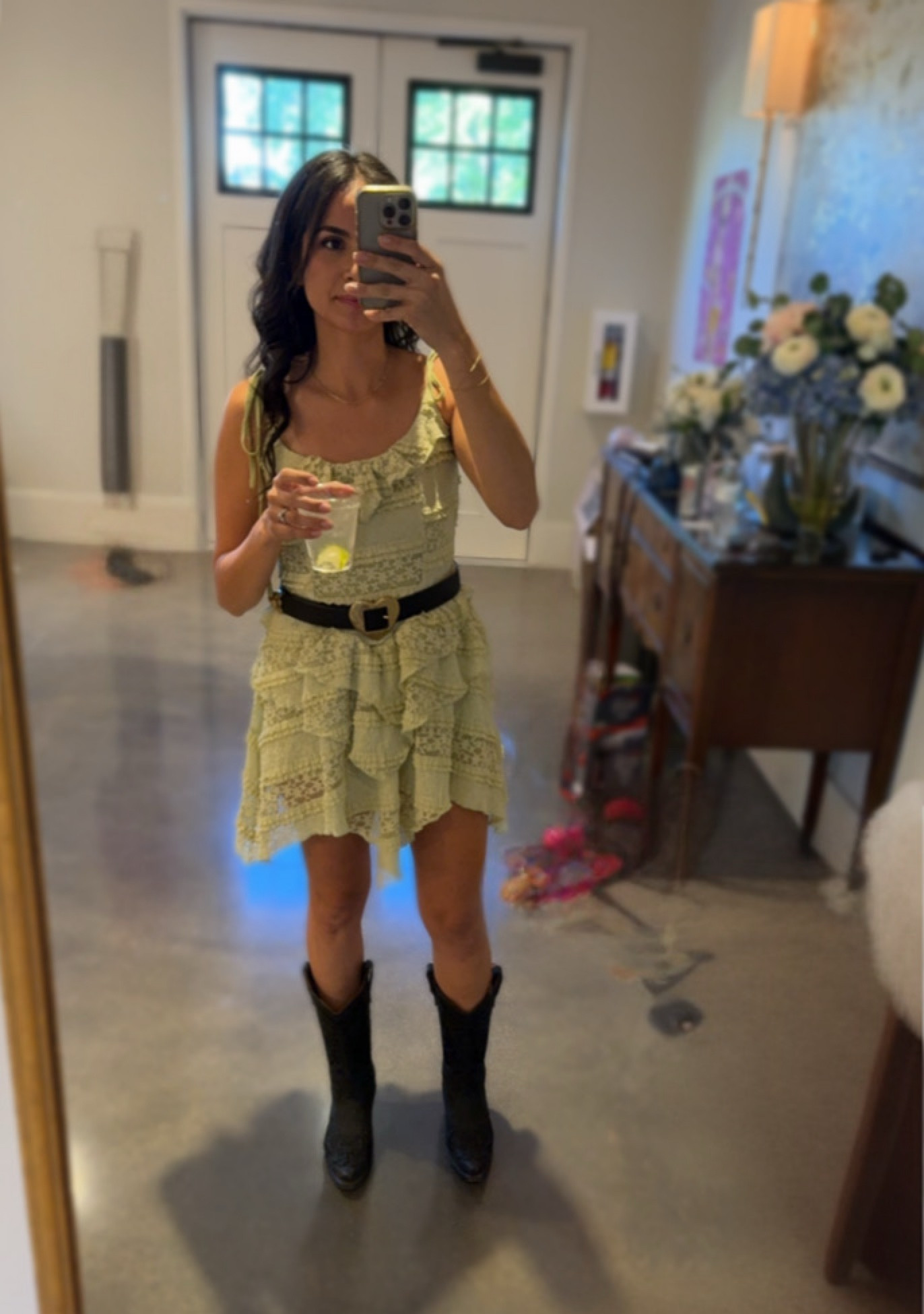 Country wedding guest outfit.

Small - Dress (normally I’m a small in tops and Medium in bottoms) 
Boots - Size up half a size 

#LTKFamily #LTKWedding #LTKStyleTip