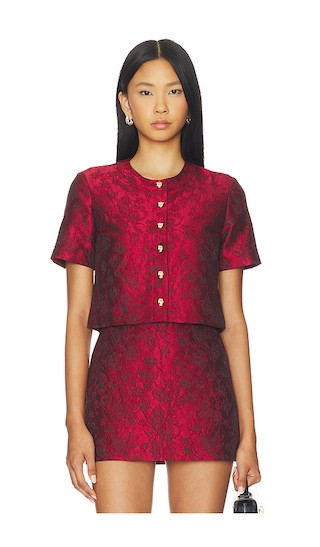 x REVOLVE Braswell Top in Ruby | Revolve Clothing (Global)