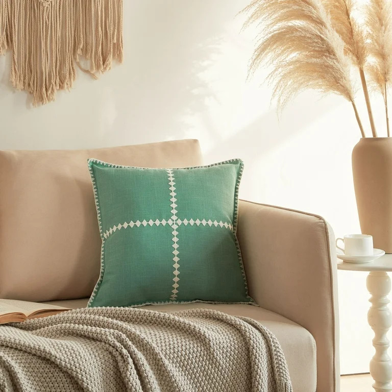 Mainstays by Becky G. & Alejandra Decorative Pillow, Green Lily, 18" x 18" | Walmart (US)