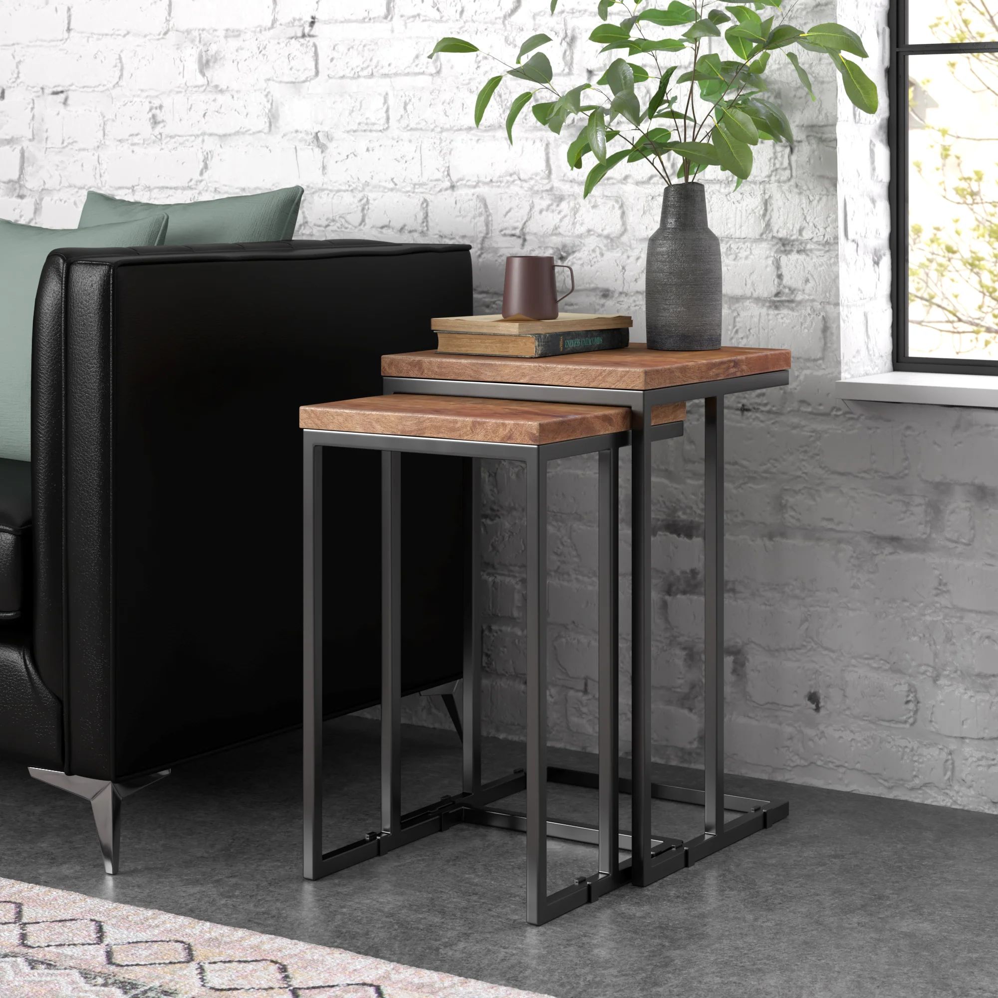 Steelside™ Eastville Solid Wood Top Nesting Tables & Reviews | Wayfair | Wayfair North America