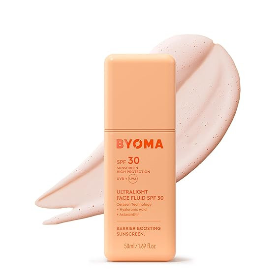 BYOMA SPF 30 Face Fluid - Ultra-Lightweight Facial Sunscreen for All Skin Tones - Luminous Glow, ... | Amazon (US)