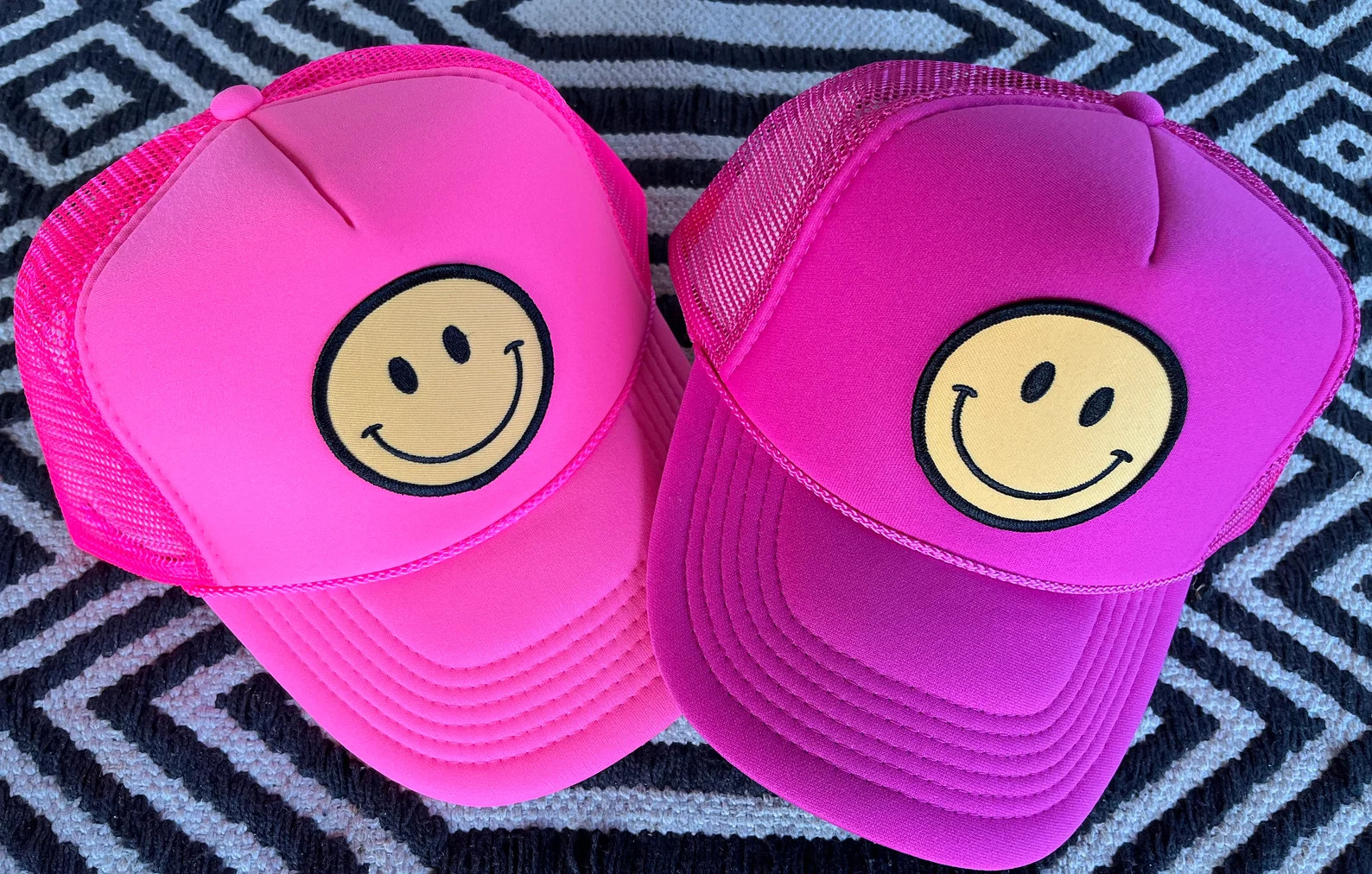 Smiley Face Trucker Hat  Smiley Face Hat Smiley Face Patch | Etsy | Etsy (US)