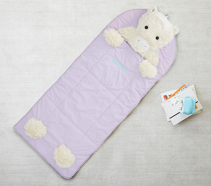 Shaggy Head Unicorn Sleeping Bag | Pottery Barn Kids