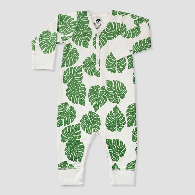 Layette by Monica + Andy Baby Under the Palms Romper - Green | Target