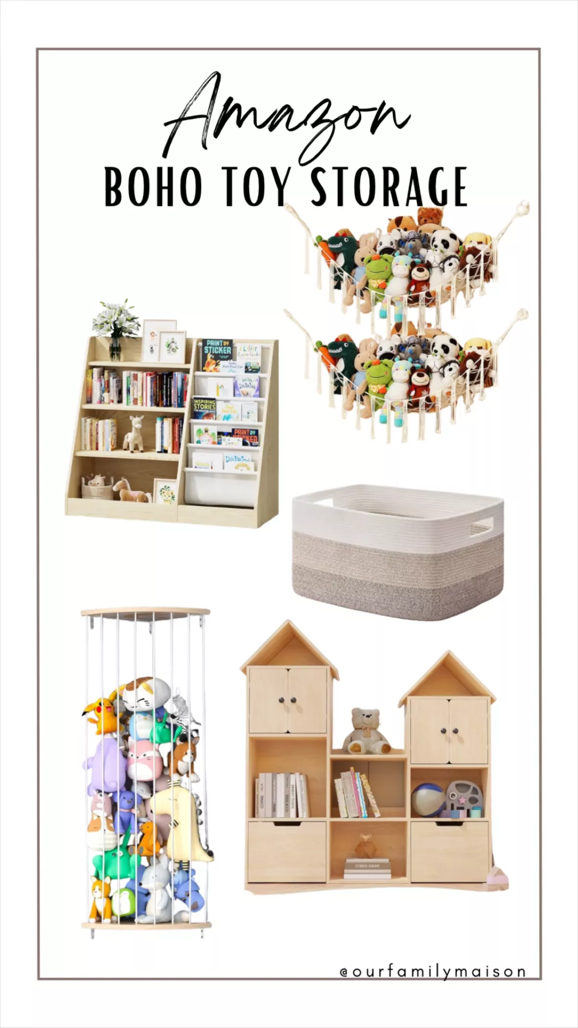  Stuffed Animal Storage, Wood Soft Toy Shelf with