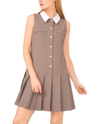 Houndstooth Print Pleated Skirt Dress | Bloomingdale's (US)