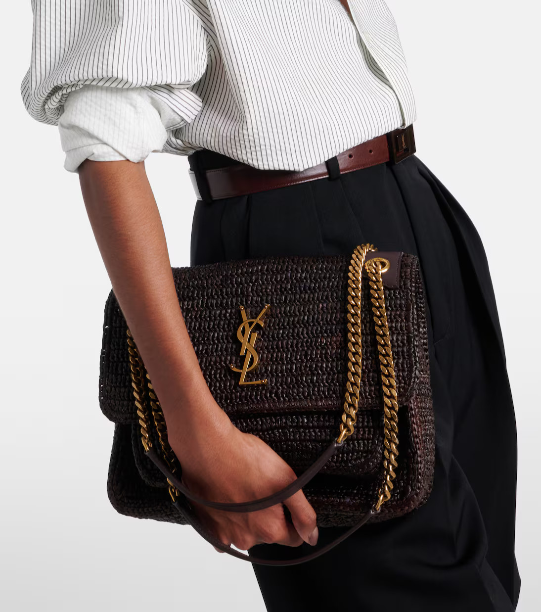 Niki Medium raffia shoulder bag | Mytheresa (US/CA)