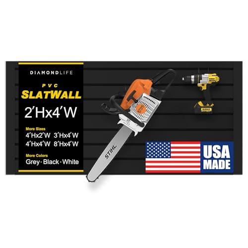 Heavy Duty 2x4 PVC Garage SlatWall Storage System (with Endcaps & Screws) - Modular Slat Wall Pan... | Amazon (US)