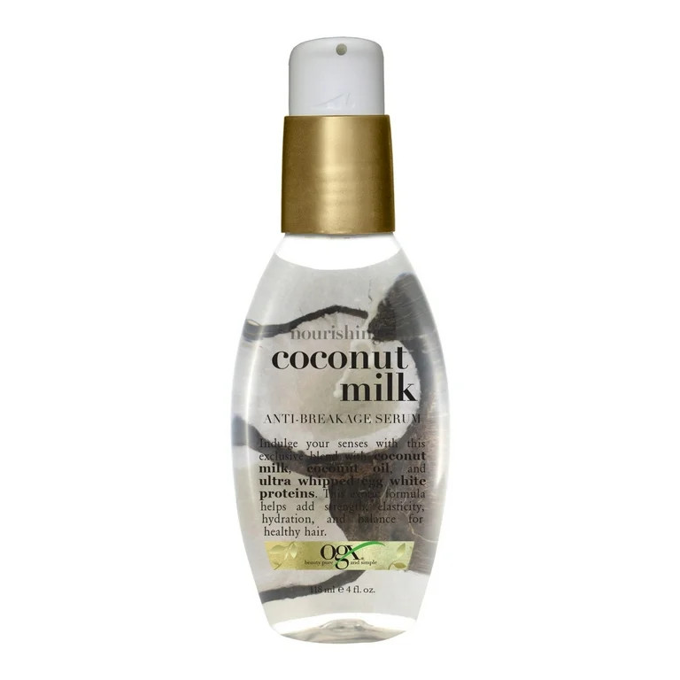 OGX Coconut Milk Moisturizing Strength & Shine, Leave-In Treatment Hair Serum with Egg White Prot... | Walmart (US)