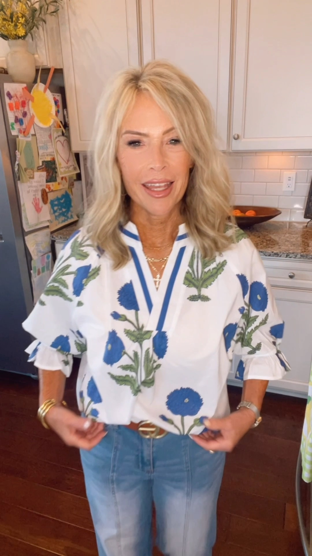 Prettiest floral blouse and awesome jeans!!!

#LTKdayinmylife #LTKootd