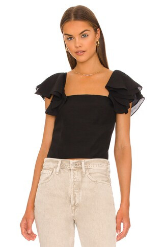 Vince Flutter Strap Cami in Black from Revolve.com | Revolve Clothing (Global)