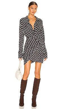 L'Academie The Kamille Mini Dress in Brown Multi from Revolve.com | Revolve Clothing (Global)