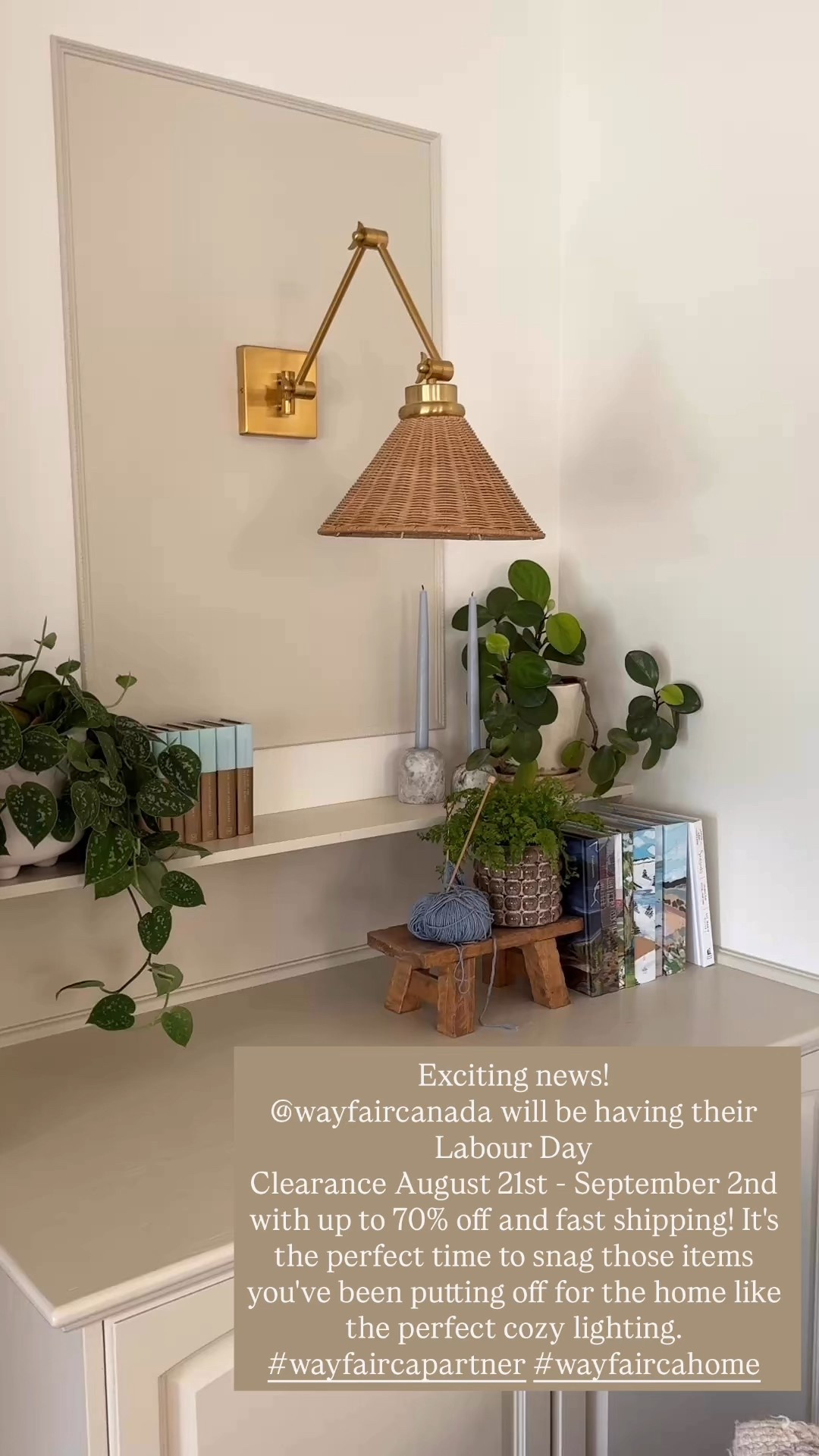 Exciting news!
@wayfaircanada will be having their Labour Day
Clearance August 21st - September 2nd with up to 70% off and fast shipping! It's the perfect time to snag those items you've been putting off for the home like the perfect cozy lighting.
#wayfaircapartner #wayfaircahome

#LTKHome #LTKSaleAlert