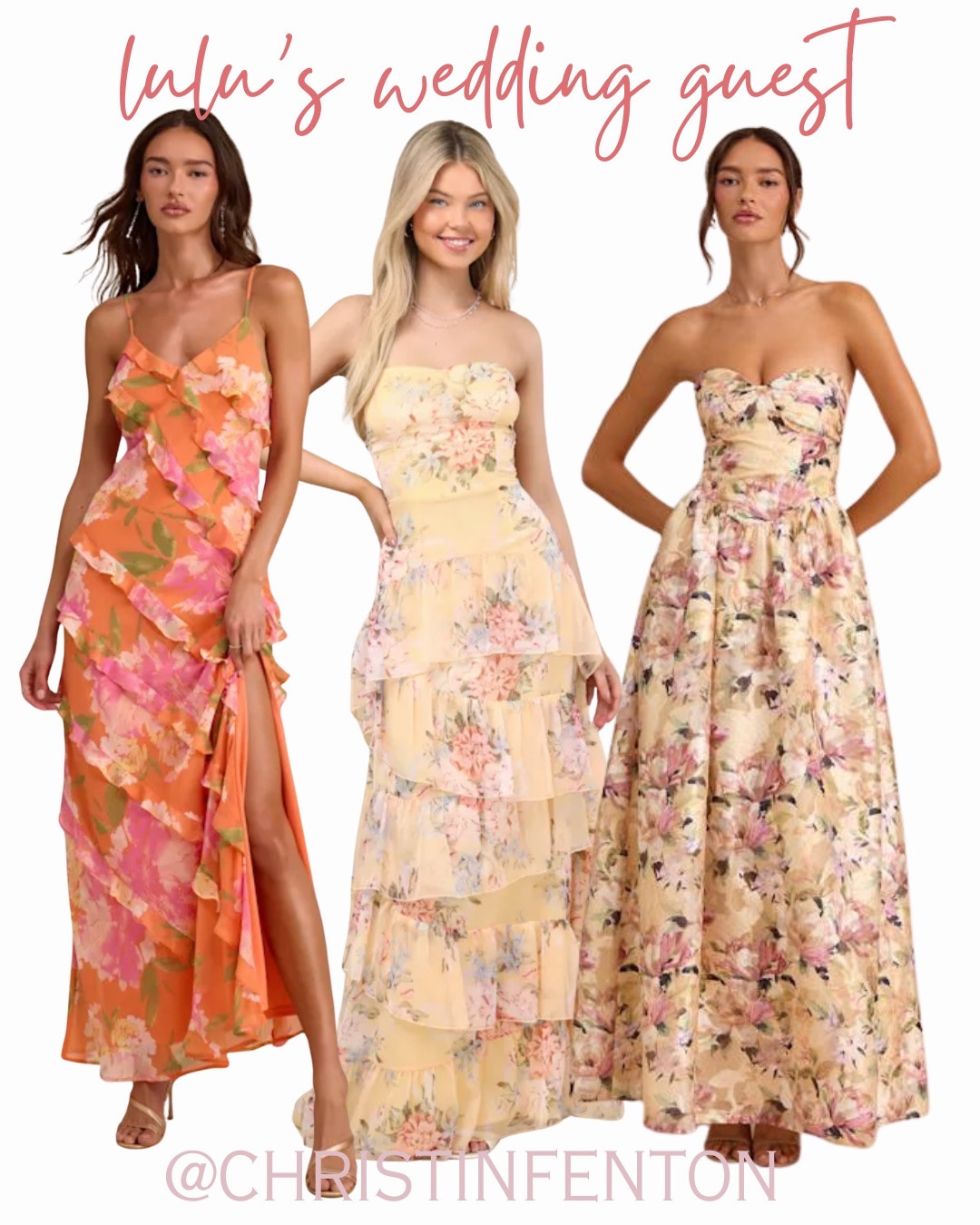 Lulus summer dresses, wedding guest dress, maxi dresses, midi dress, mini dress, anniversary dress, engagement photoshoot dress, bridesmaid dress, celebration dress, baby shower dress, maid of honor dress, mother of the bride dress, cocktail party dress, engagement dinner dress, honeymoon dress, floral dress, satin dress, formal dress  @shop.ltk #liketkit #lulusdresses #lulus #lovelulus 🥰 Thanks for being here & shopping with me! 🤍 Xo Christin

#LTKdayinmylife #LTKWedding #LTKTravel