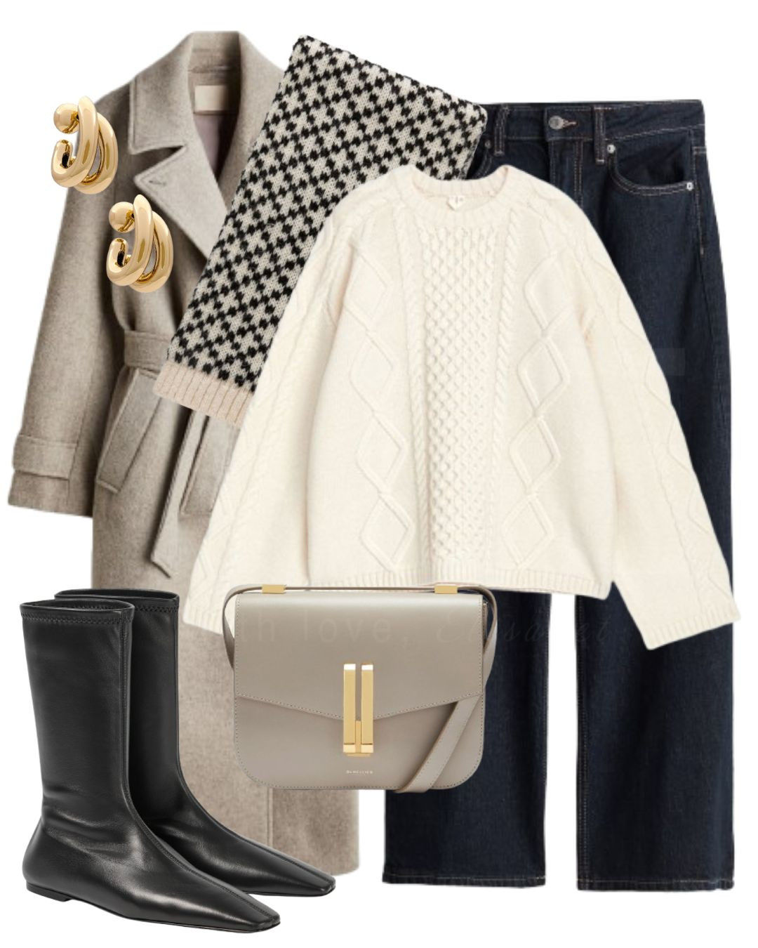 Simple and beautiful everyday outfit for the winter season






tie belt coat, cable knit jumper, toteme boots, demellier, demellier vancouver, h&m, arket, mango, mom jeans, dark blue mom jeans, gold earrings  

 

#LTKwinter #LTKstyletip #LTKshoes