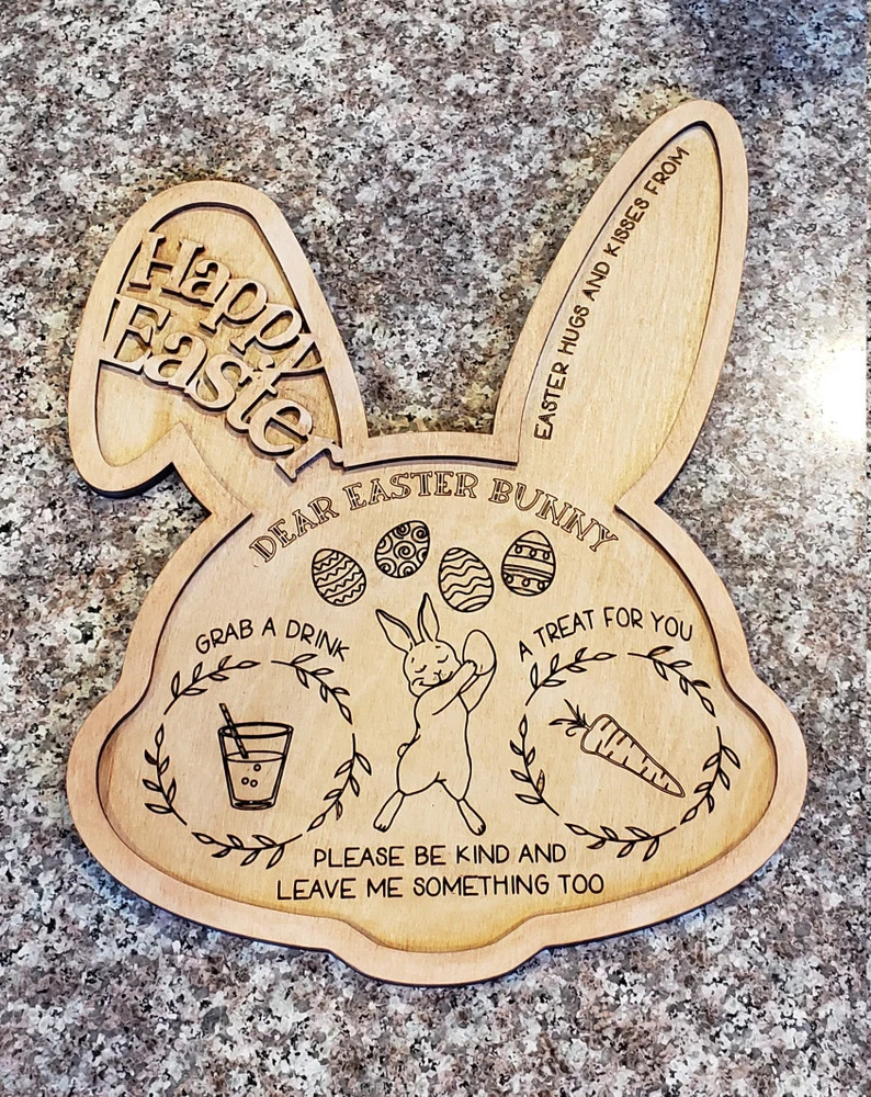Easter Bunny Tray, Personalized Easter Tray, Easter Bunny Snack Tray - Etsy | Etsy (US)