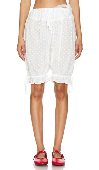 Embroidered Cotton Drawers in White | Revolve Clothing (Global)