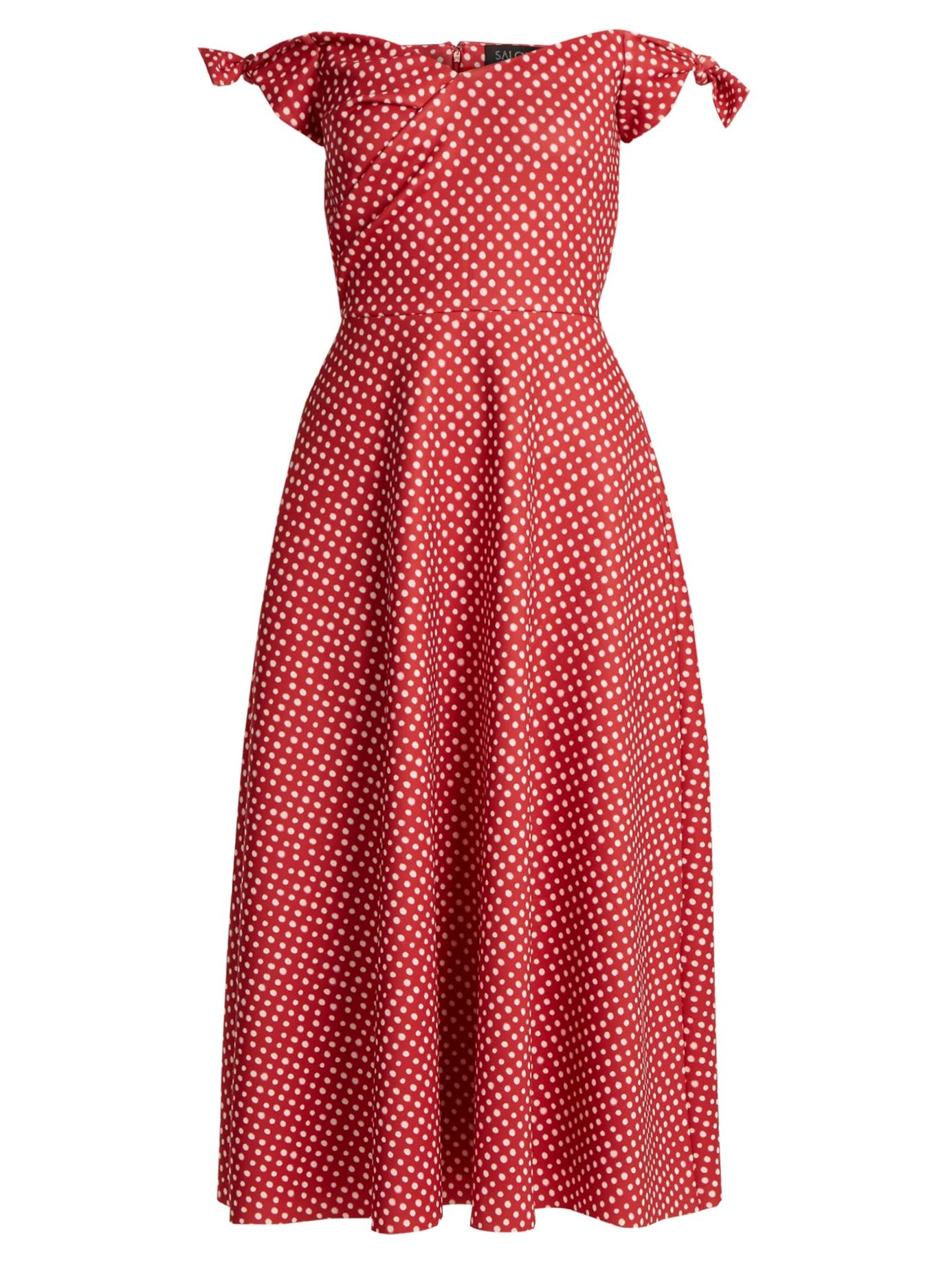 Ruth polka-dot print off-the-shoulder dress | Matches (US)