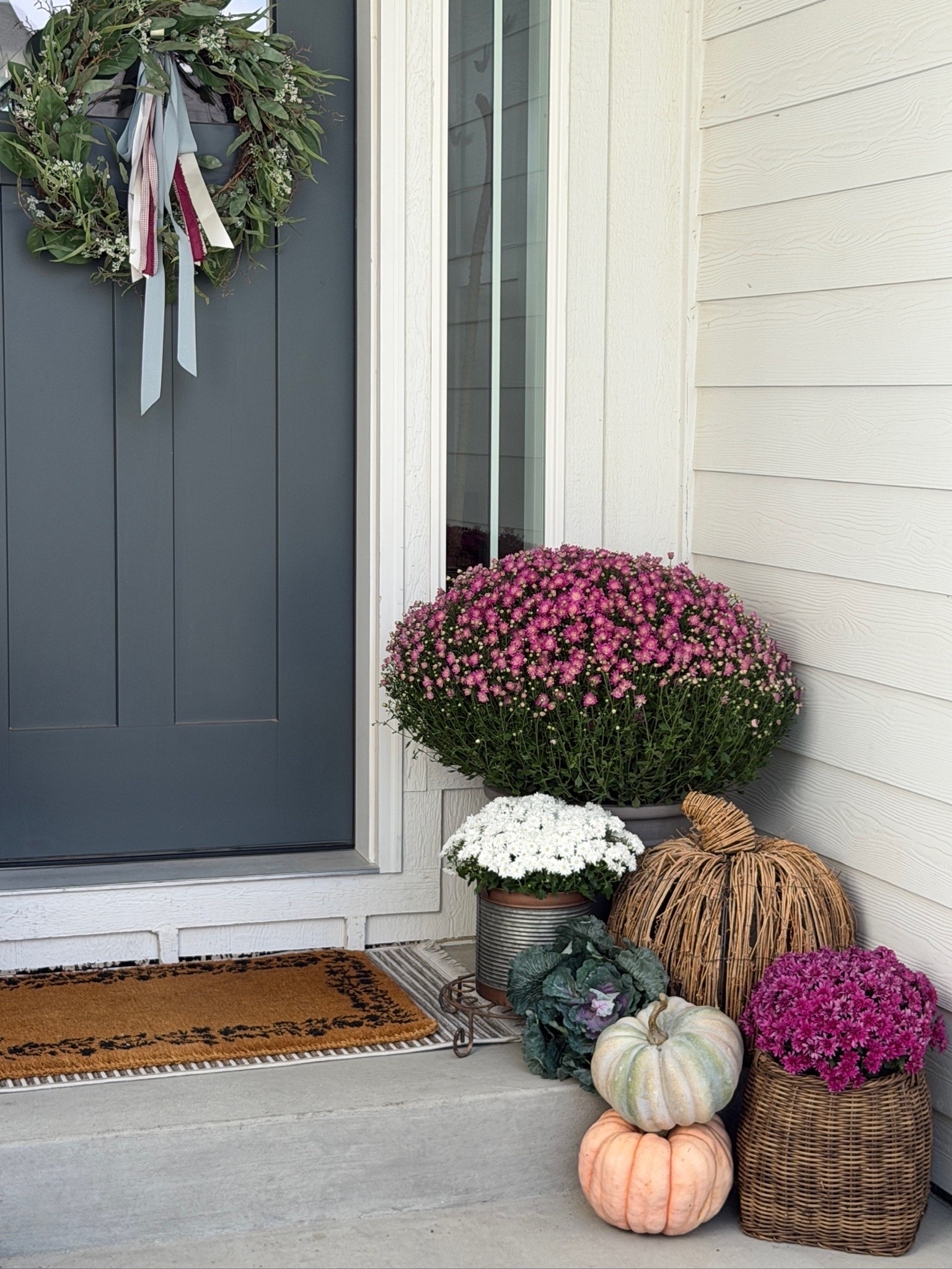Absolutely loving the pop of purple and pink incorporated in our outdoor fall decor this year 🍂

#LTKHome #LTKSeasonal