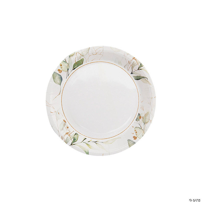 Eucalyptus Paper Dessert Plates - 8 Ct. | Oriental Trading Company