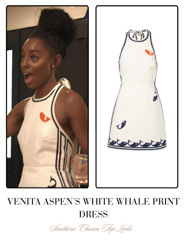 Venita Aspen's White Whale Print Dress 

 