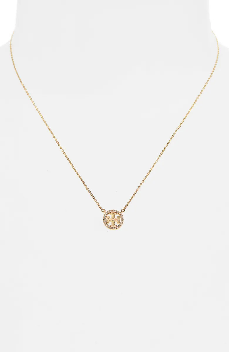 Pavé Logo Pendant Necklace | Nordstrom