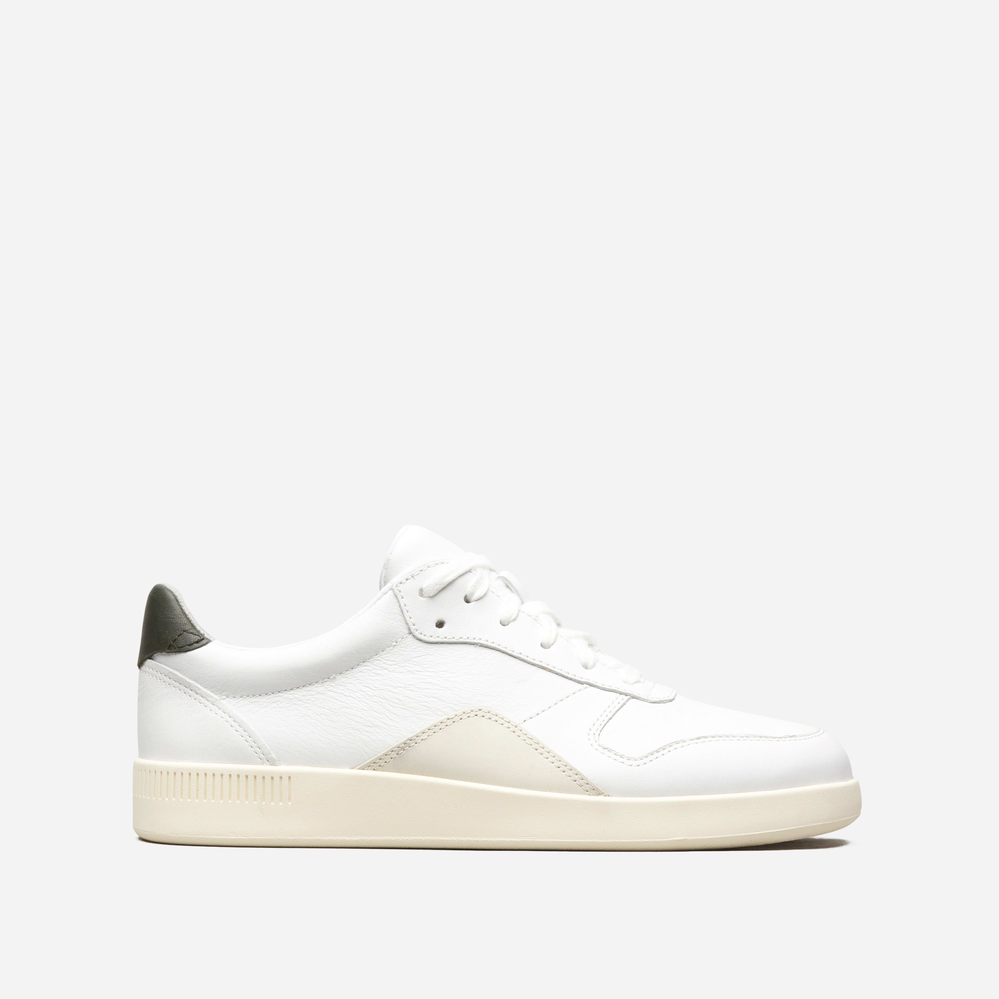 Women's Court Sneaker by Everlane in White/Forest, Size W10.5M8.5 | Everlane