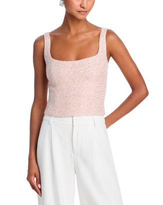 AQUA Sequin Corset Tank Top - Exclusive  | Bloomingdale's Women | Bloomingdale's (US)