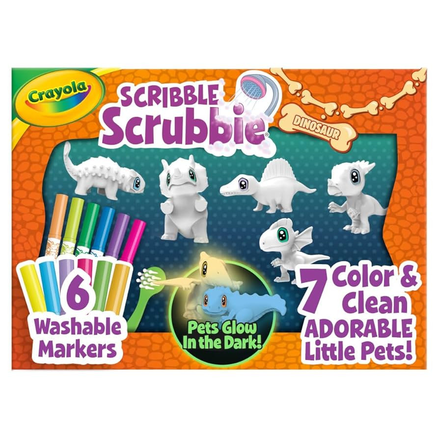 Crayola Scribble Scrubbie Pets Dinosaur Glow Combo Pack, Dinosaur Toys for Kids, Ages 3, 4, 5, | Amazon (US)