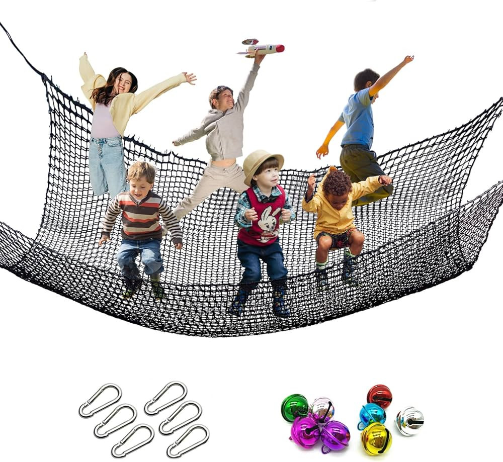 Tongmo Climbing Cargo Net, 6.5' X 9.8' Double Layers Playground Safety Net, Kids Backyard Climbin... | Amazon (US)