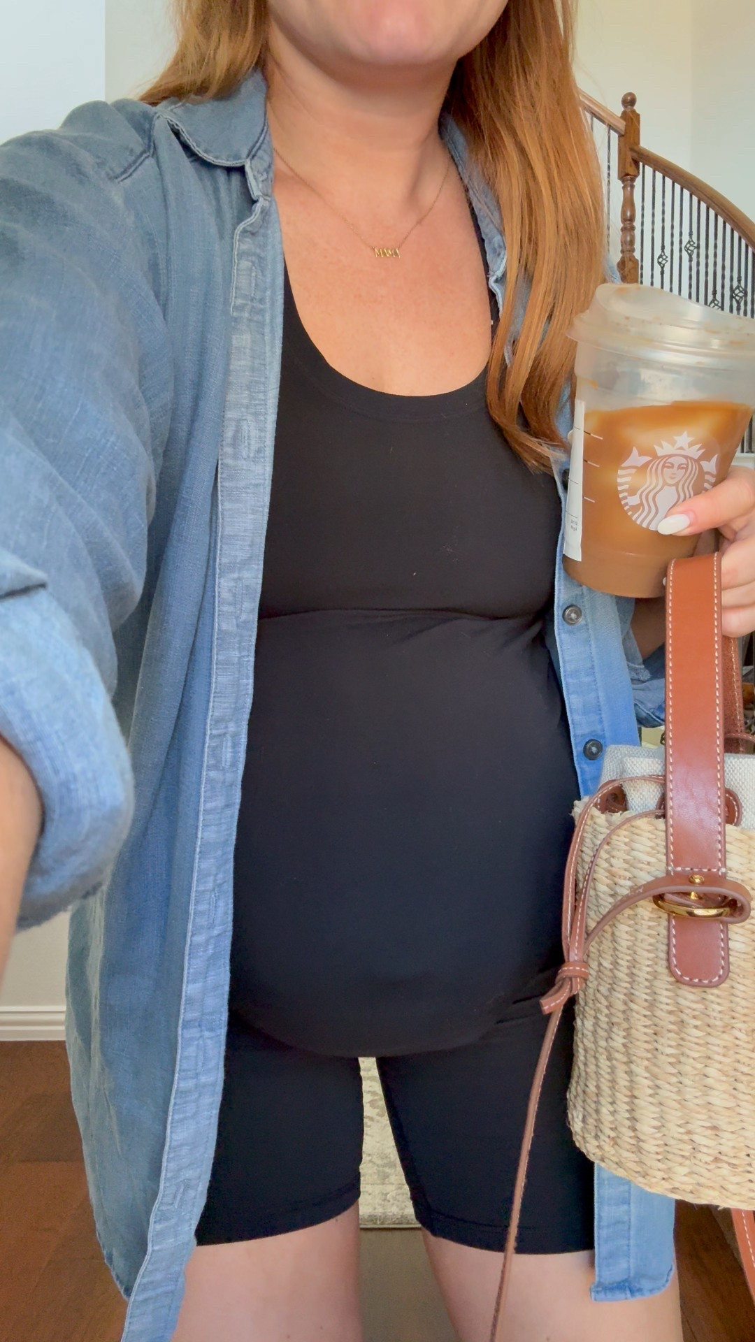 Bump friendly outfits from the past week🤰🏼 Friday was casual Friday and this is about the only athletic wear that fits now haha!

#LTKTravel #LTKBump #LTKActive