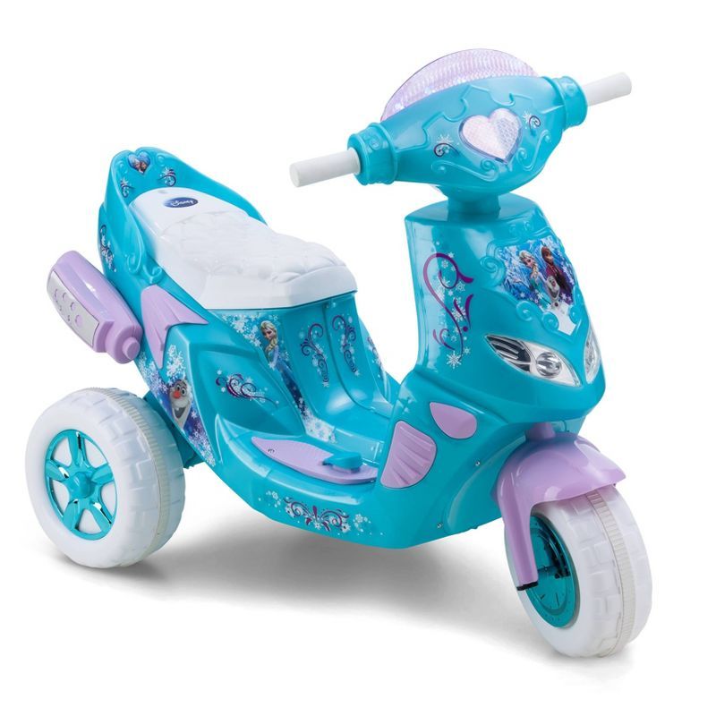 Kid Trax 6V Disney Frozen Twinkling Lights Scooter Powered Ride-On - Blue | Target