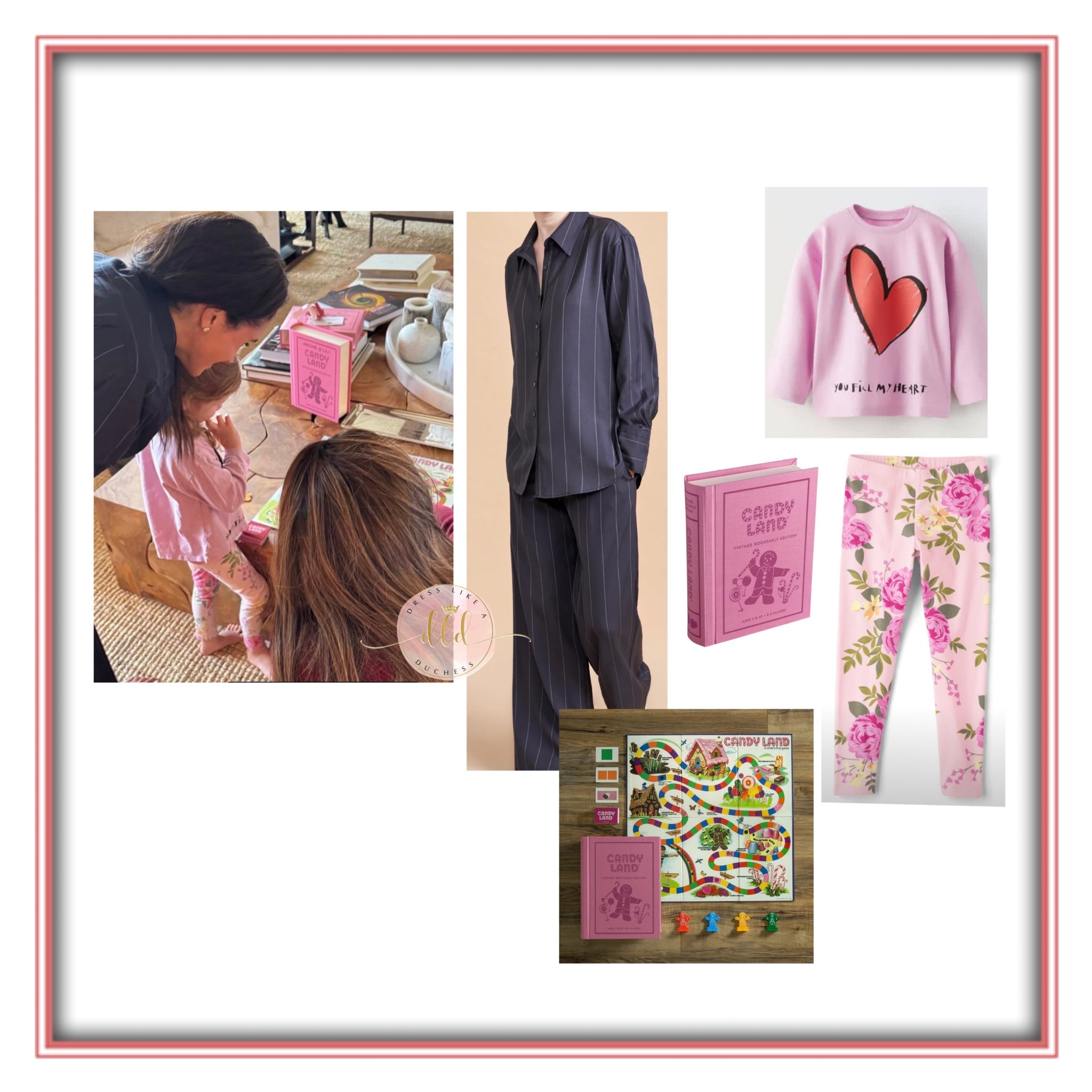 Meghan Markle with friend Serena Williams and daughter Princess Lilibet in an Instagram video to celebrate the release of Meghan’s cooking show With Love, Meghan on Netflix wearing La Ligne pajamas 
(Lilibet wears Zara + The Children’s Place)