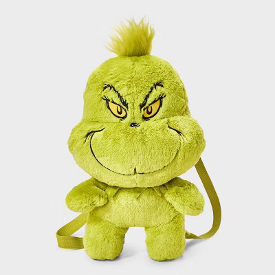 Boys' Christmas The Grinch Plush Backpack - Green | Target