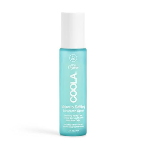 COOLA Organic Makeup Setting Spray with SPF 30, Hydrating Makeup Protection & Sunscreen made with Cucumber & Aloe Vera, Dermatologist Tested, Alcohol Free, 1.5 Fl Oz | Amazon (US)