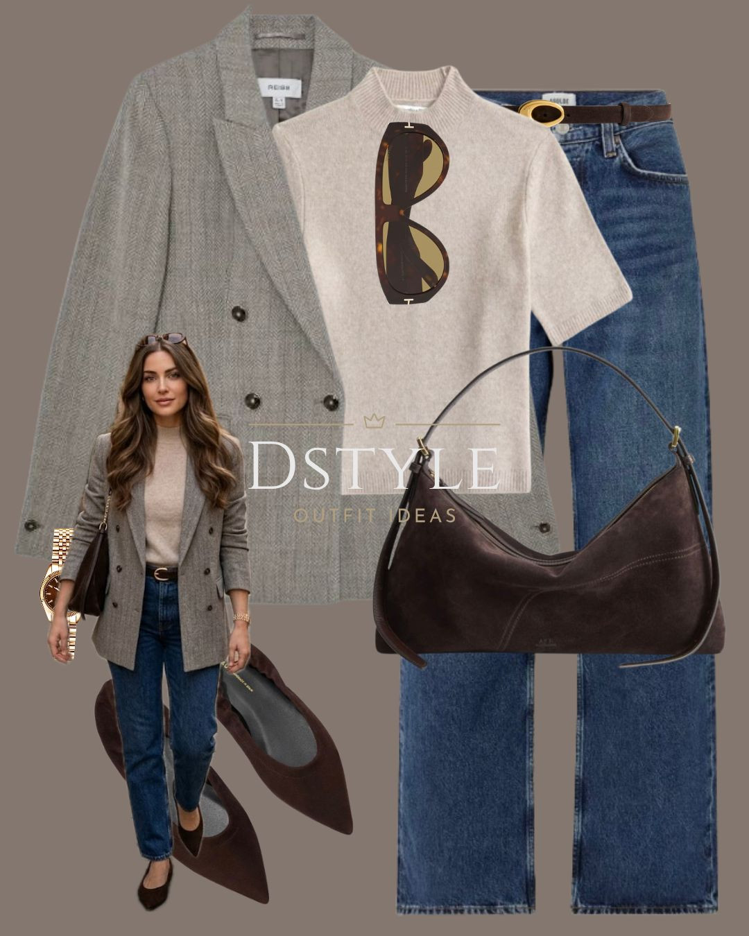 Perfect for transitional weather and office-to-weekend wear, this grey blazer is the ultimate wardrobe workhorse.

Oversized Blazer, Suede Tote Bag, brown suede Flats, Straight Leg Denim, Quiet Luxury, Parisian Chic, Old Money Style. 

 

#LTKootd #LTKWorkwear