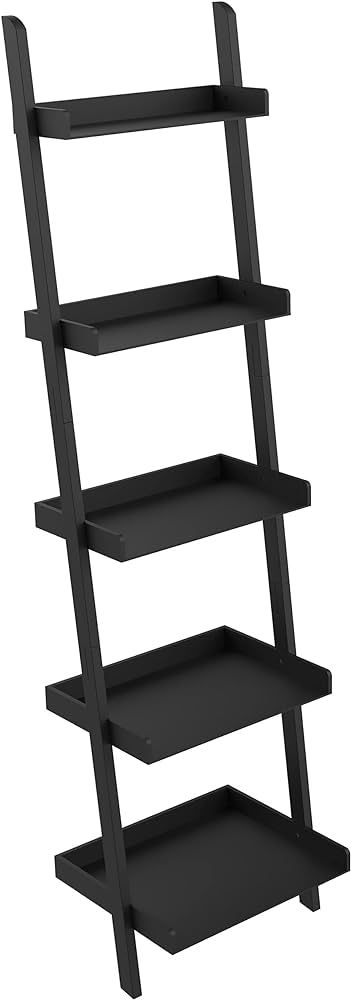 Ballucci 5-Tier Ladder Shelf, Modern 67" Tall Wood Leaning Shelf Organizer for Living Room, Bathr... | Amazon (US)